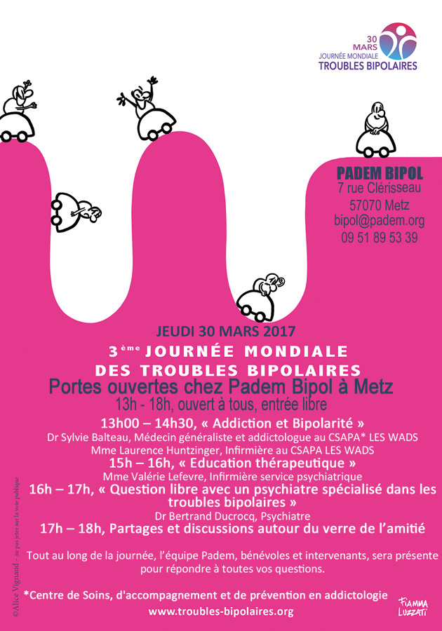 Lire la suite à propos de l’article Journée Mondiale des Troubles Bipolaires 2017 – Journée Portes Ouvertes